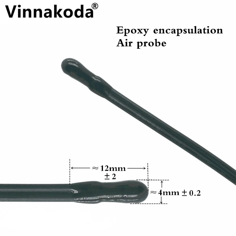 1PCS NTC Thermistor Temperature Sensor B3950 10K 1% Air Probe Air Conditioning Probe 20/35/50CM 1/2M