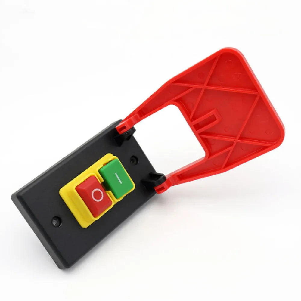 1PC Table Saws Electromagnetic Pushbutton Switch Paddle Switch 220V-240V 16A 5E4 safety switch with emergency stop cover