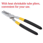 970pcs Copper Connecting Pipe Wire Joint Small Copper Tube Terminal Cable Lug Bootlace Ferrule Kit With Heat Shrink Tube Plier