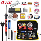 JCD Soldering Iron kits With Digital Multimeter 100W 220V/110V Multi-function Button Solder Station Adjustable Temperature 908U