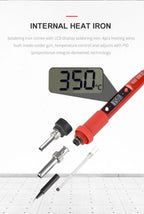 JCD 80W Engraving Pen Electric Soldering Iron Wood Burning Kit Flipping Word Embossing Pyrography Tool Craft 28PC TIP Set 908S