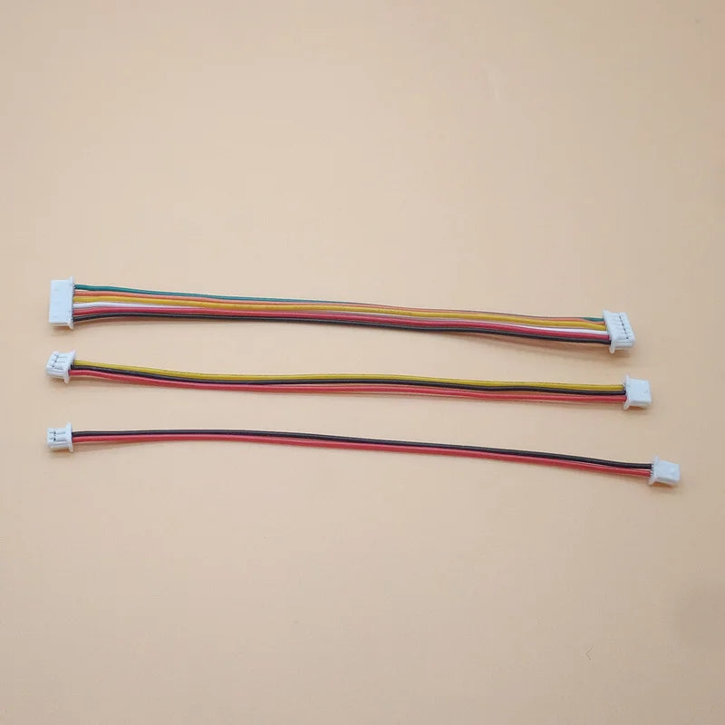 10Pcs JST 1.25MM 2P/3P/4P/5P/6P/7P/8 Pin Same / Reverse Direction Double Connector with Wire 100MM Ribbon Cable 28AWG JST1.25