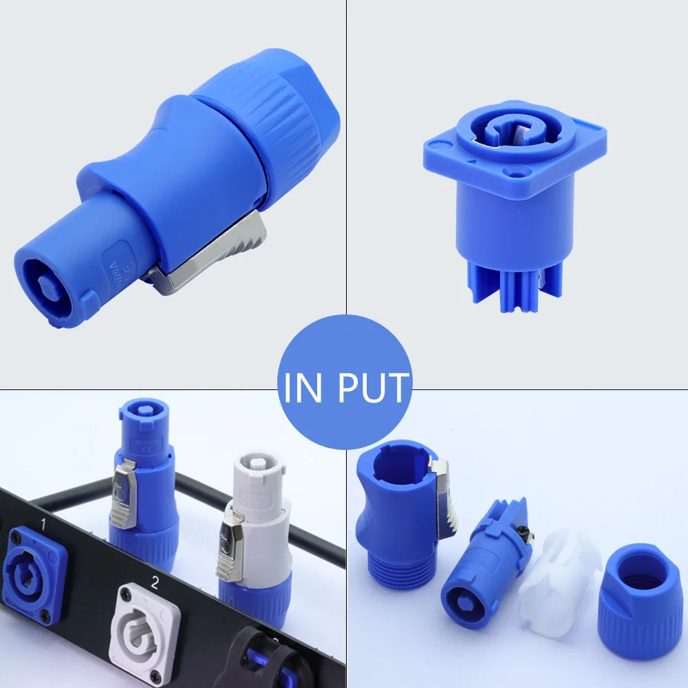 1PC Powercon Connector 3 pins 20A 250V NAC3FCA NAC3FCB Male Plug For Electric Drill LED Screen Stage Lighting Power Connecting