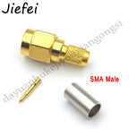 100PCS RF Connector SMA Male Plug / RP-SMA Male Jack Crimp ( RG58 LMR195 RG142 RG400 RG223 ) or ( RG174 RG316 LMR100) Cable