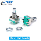 5PCS/LOT 20 Position 360 Degree Rotary Encoder EC11 w Push Button 5Pin Handle Long 15/20MM With A Built In Push Button Switch