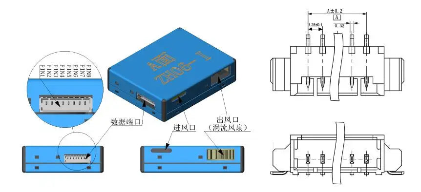 ZH07 ZH06 ZH06-I/II/III/VI PM2.5 Laser Dust Gas Sensor Module High Precision Air Quality Detection Serial Port PWM GP2Y1014AUVF