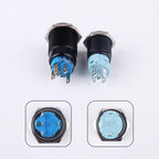 1PC Fog lamp LED Momentary Fixation locking waterproof 16mm 19mm Metal Push Button Switch 3V 5V 12V 24V 220V symbol customized