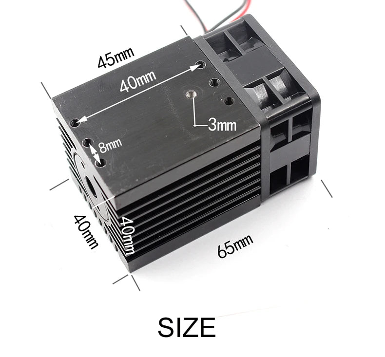 Oxlasers High Power 1W 1000mW 520nm Green Laser Module Laser Bird Repeller Ddiode Lasers with Cooling Fan Long Duty Cycle