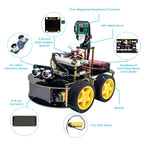 Keyestudio Raspberry Pi 4WD Robot Car Kit  5 Megapixels Camera Module Python Programming DIY Projects Kit For Raspberry Pi 4B