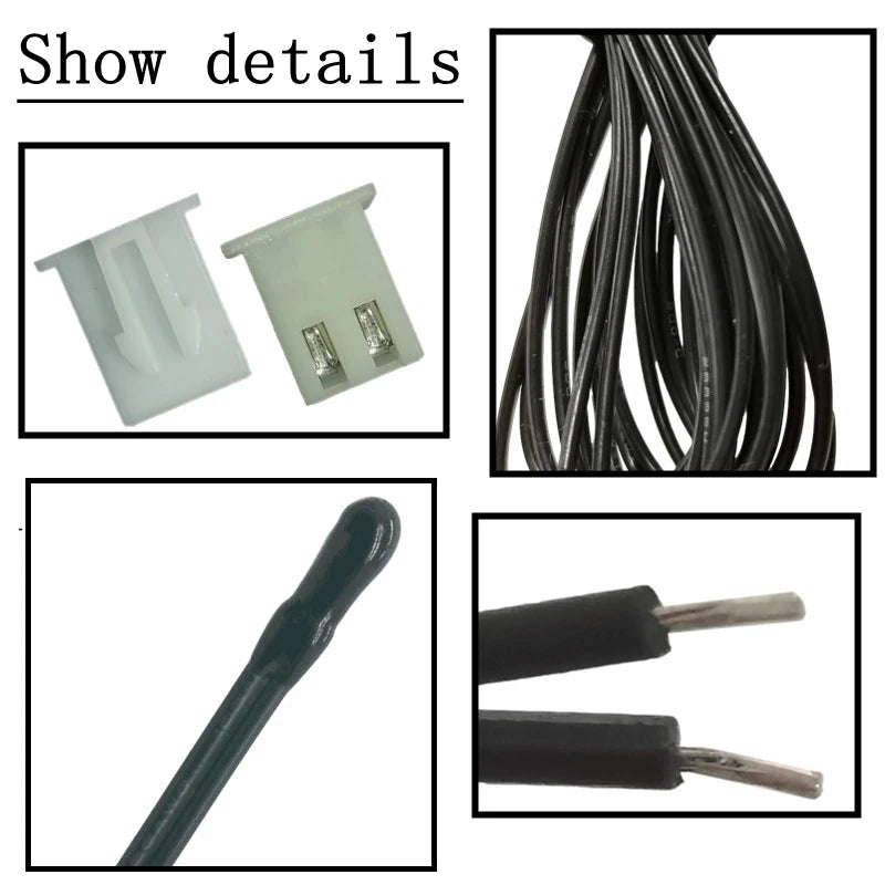 1PCS NTC Thermistor Temperature Sensor B3950 10K 1% Air Probe Air Conditioning Probe 20/35/50CM 1/2M