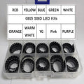 1000Pcs 10 Colors x 100Pcs SMD 0805 (2012) LED White Red Green Yellow Blue Warm Pink Purple Orange Light Emitting Diode Kit