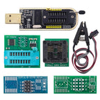 CH341A 24 25 Series EEPROM Flash BIOS USB Programmer Module + SOIC8 SOP8 Test Clip + 1.8V adapter + SOIC8 adapter DIY KIT