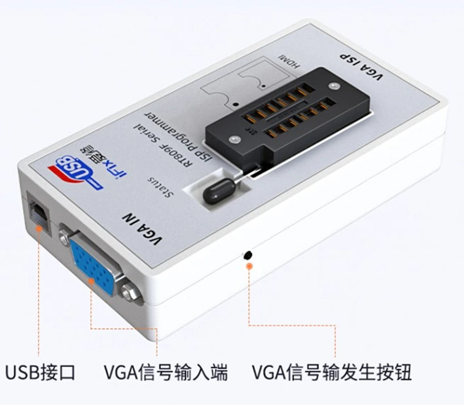 Original Newest RT809F ISP Programmer clip + 5 adapter socket for bios rt809 ICSP usb programmer universal nand tsop48