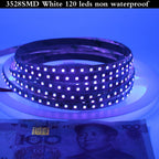 UV LED Strip Light 12V 24v Ultraviolet 60/120/240LEDS/M LED Diode Ribbon LAMP SMD 3528 Purple Flexible Tape for DJ Fluorescence