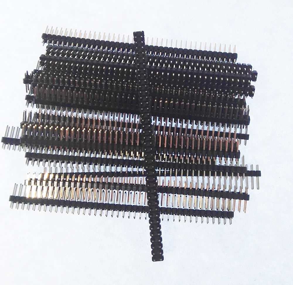 100PCS 2.54mm Short Profile L8.5mm 2x2/3/4/5/6P 10PCS 40P Straight Double Row 0.8U Gold Breakaway PCB Connector Male Pin Header