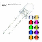 100pcs 5mm LED Diode 5 mm Assorted Kit White Green Red Blue Yellow Orange Pink Purple Warm white DIY Light Emitting Diode