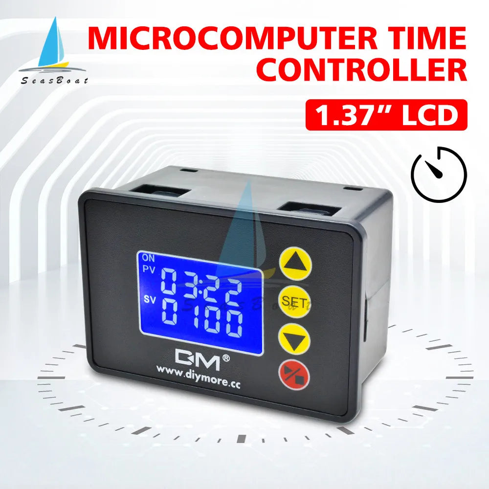 1.37 inch LCD Display Microcomputer Time Controller Programmable Digital Time Delay Relay 12V 24V 110V 220V LED Digital Relay