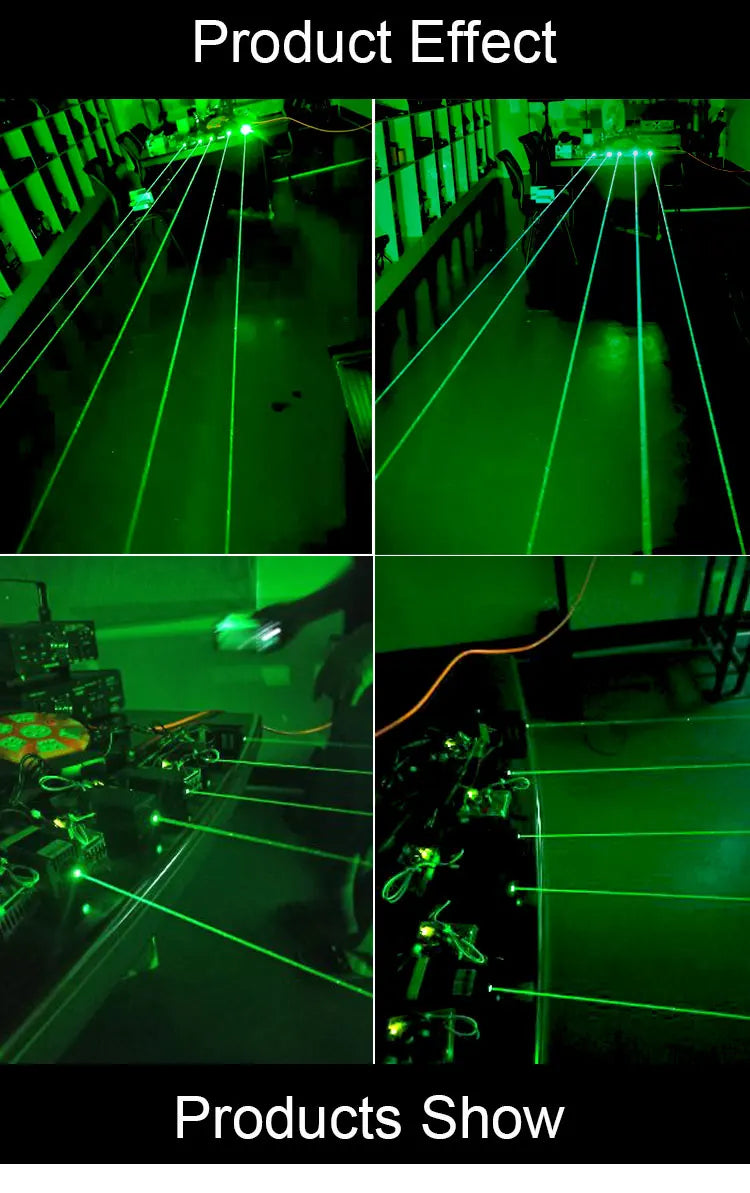 Lasers 520nm 1W Green Laser Module DC12V Focusable DIY OX Laser Head 1000mW Diode Laser for Stage Laser Bird Repellent  With TTL