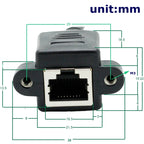 High Quality 90 Degree 8P8C FTP STP UTP Cat5 RJ45 Male to Female With Screw LAN Ethernet Computer Network Extension Cable