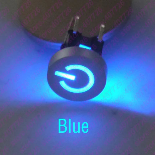 10PCS 6X6X7.2mm illuminated Momentary Tact Switch Button No Loacking 6Pin DIP LED 12V Mini Push Button Switch