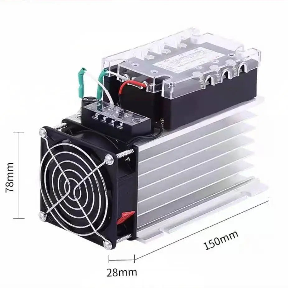 JGX-33100A Three Phase Solid State Relay AC480V 100A DC control AC Solid State Relay SSR AC Three DC-AC With Fan and Radiator