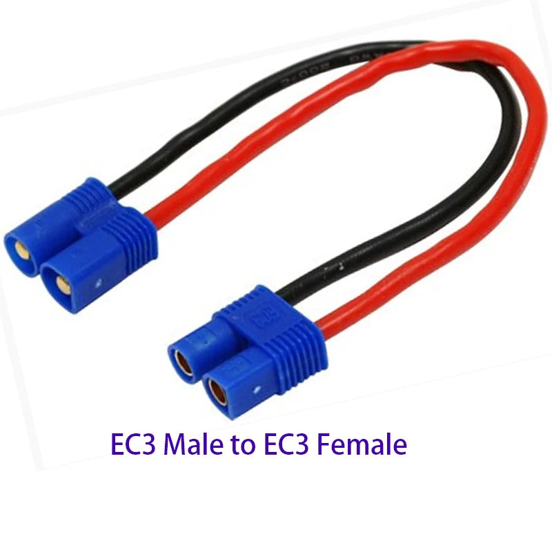 XT30 XT60 XT90 XT90S EC2 EC3 EC5 Tamiya MPX Deans JST Male to Female Extension Cable Wire 14awg 10/15cm for RC Battery Charger