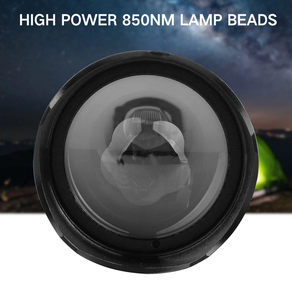 BORUiT T20 Infrared IR 850nm Night Vision LED Tactical Flashlight Zoom IPX6 Waterproof Torch Use 18650 Battery Hunting Lantern