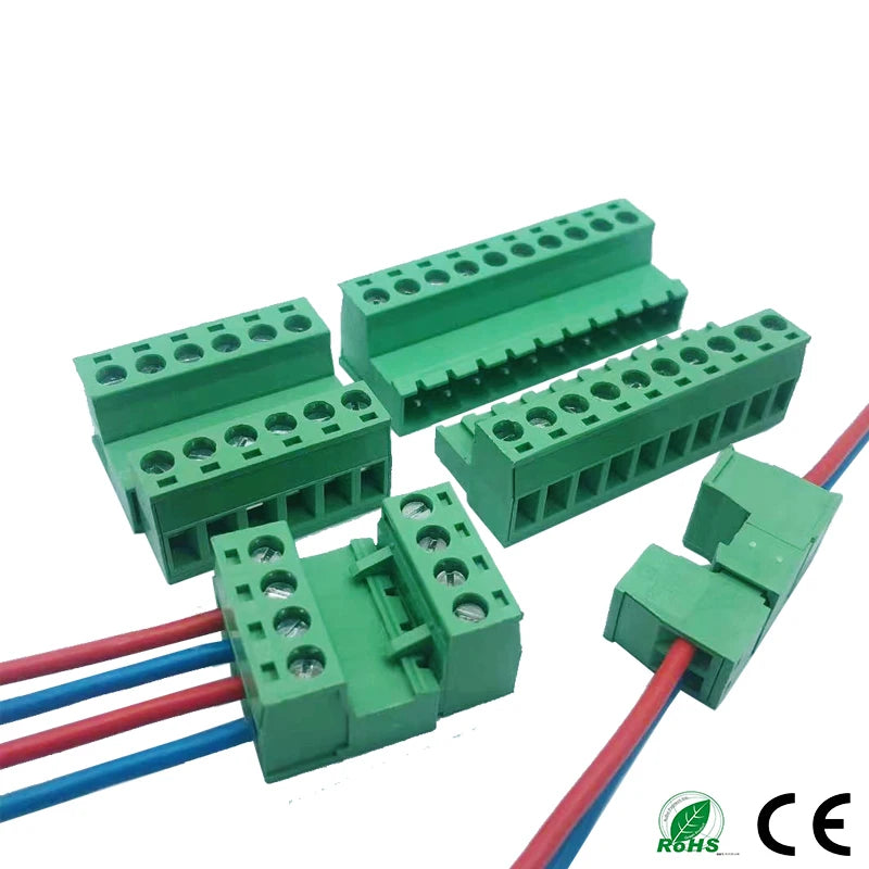 10pcs/sets Female Male Plug Aerial Butt Welding 2EDGRK 15EDGRK-5.08mm 2P-24P Plug-in Solder-free Wire Terminal Block Connector