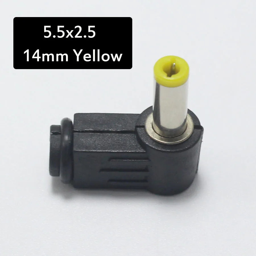 2PCS Male DC Power Plug Connector Angle 90 Degree L Shaped Plastic 5.5*2.5 5.5*2.1 4.8*1.7 4.0*1.7 3.5*1.35 3.5*1.1 2.5*0.7mm