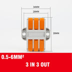 Wire Connector 2/3/4/5/6 Pin Universal Docking Fast Wiring Conductors Push-in Terminal Block Cable Splitter High Power Connector