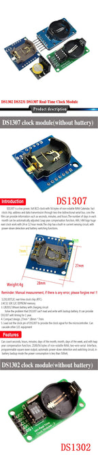 1PCS PCF8563 DS3231 PCF8523 AT24C32 DS1302 DS2121SN IIC Precision RTC Real Time Clock Memory Module For Arduino new original