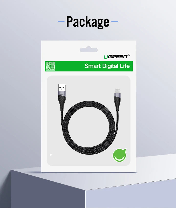UGREEN Fast Charge Micro USB Cable for Xiaomi Redmi Note 5 Pro 4 Andriod Mobile Phone Charger Data Cable for Samsung S7 USB Cord