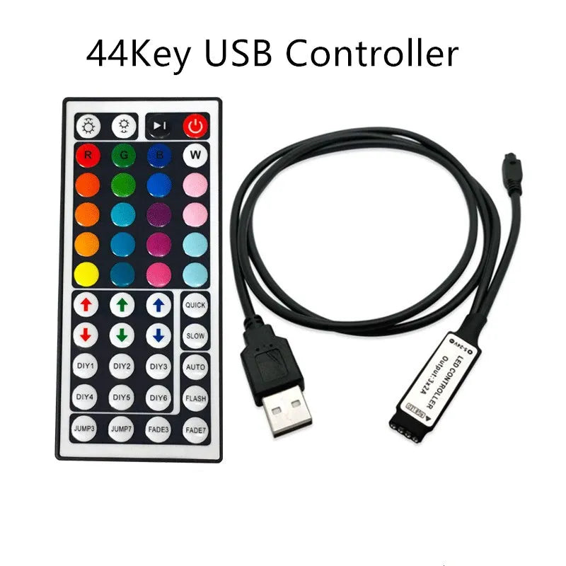 USB LED RGB Controller For 5V USB LED Strip Light Wireless IR RF Remote Controller SMD 2835 5050 RGB LED Strip Controller