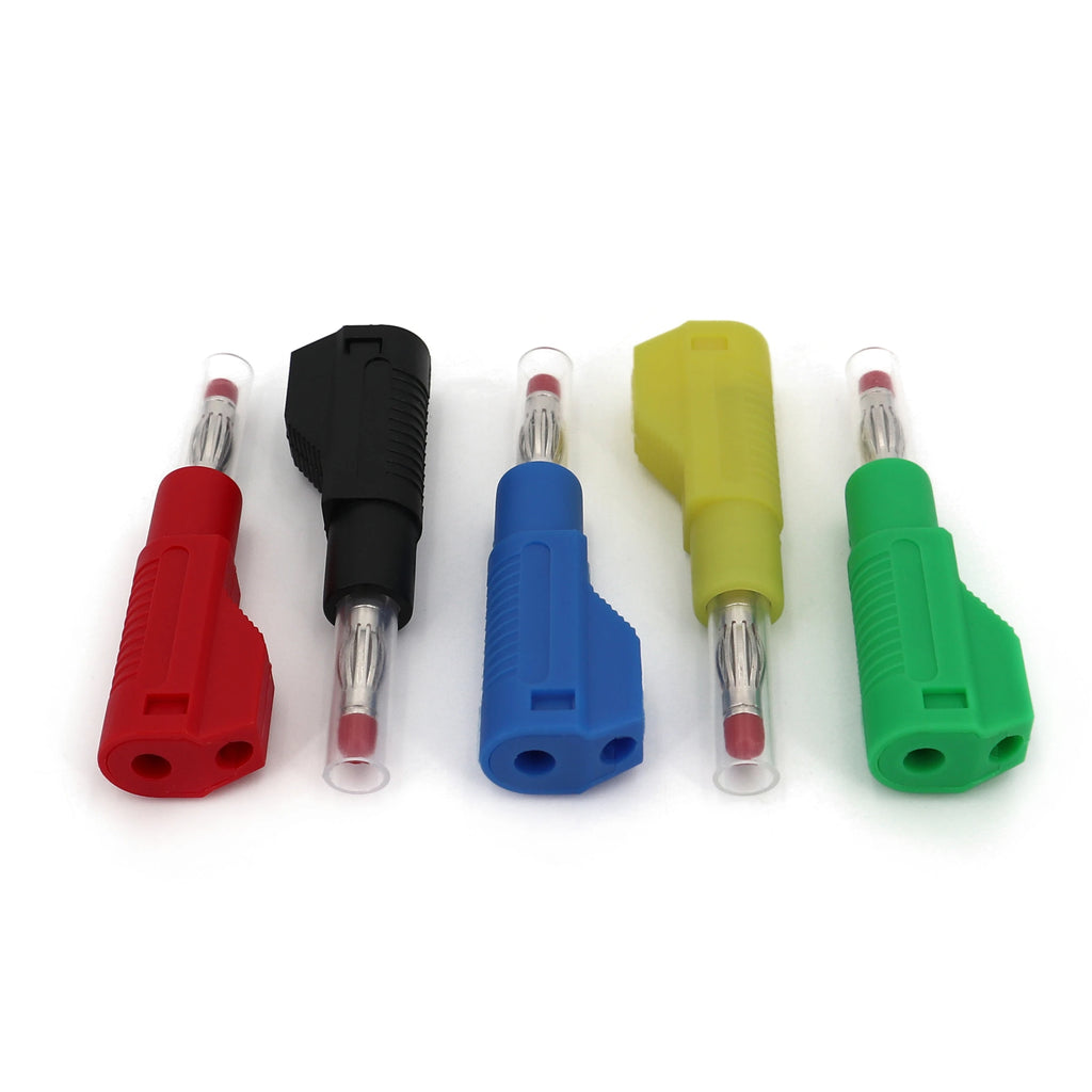 10Pcs 4mm Male Banana Plug Retractable Tube Stackable Solder Connector