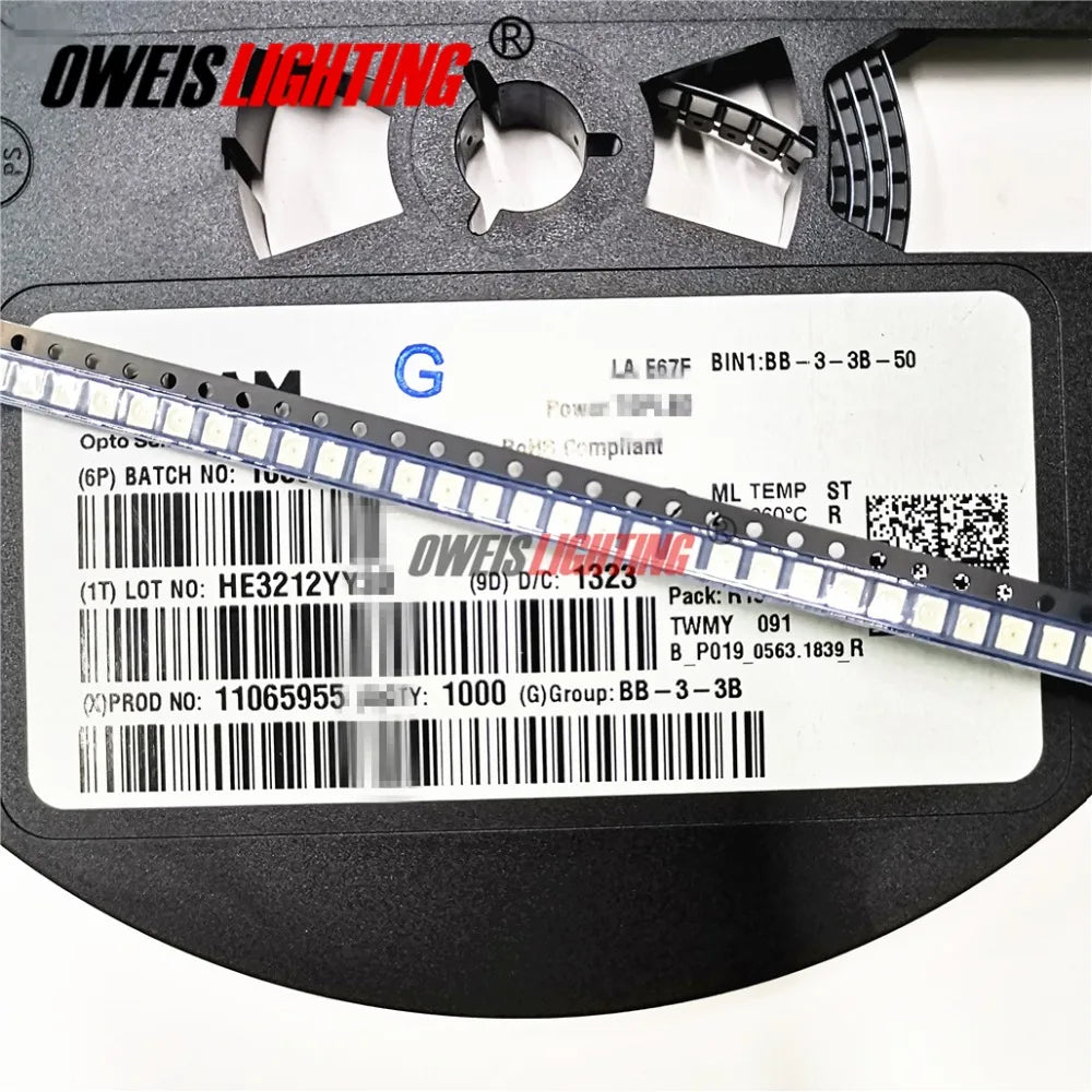 10pcs LA E67F-BACA-24-3A4B-Z 3528 AMBER SMD LED PLCC-4 Common Cathode 612-624nm 50mA 2.15v 2675mcd ( LA E67F LAE67F ) LIGHT BEAD