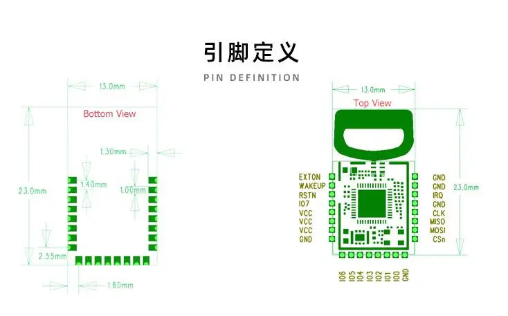 5Pcs/1pc UWB Indoor Positioning Module BU01 Position DW1000 Ultra-wideband Short-range High-Precision 3.3V LDO Mode HT1818Z3G5L