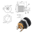 10Pcs DC Power Jack Connectors 5.5 x 2.1mm DC Plug Male Female Socket Soldering Type Nut Panel Mount DC Power Adapter Connector