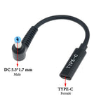 Cltgxdd USB 3.1 Type C Female to 4.0*1.35 5.5*2.5 4.5*3.0 4.0*1.7mm Male DC Plug Jack PD Power Charger Adapter Connector Cable
