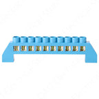 4/6/8/10/12 Positions Terminal Block Connector Strip Brass Ground Neutral Bar Electrical Distribution Wire Screw Terminal Blue