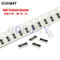 100PCS 0603*4 8P4R 2*4P Network Resistor SMD Array 0 ~ 910 Ohm 1K ~ 910K 2K 2.2K 4.7K 10K 22K 47K 100K 1M 1R 10R 100 220 470 Ohm