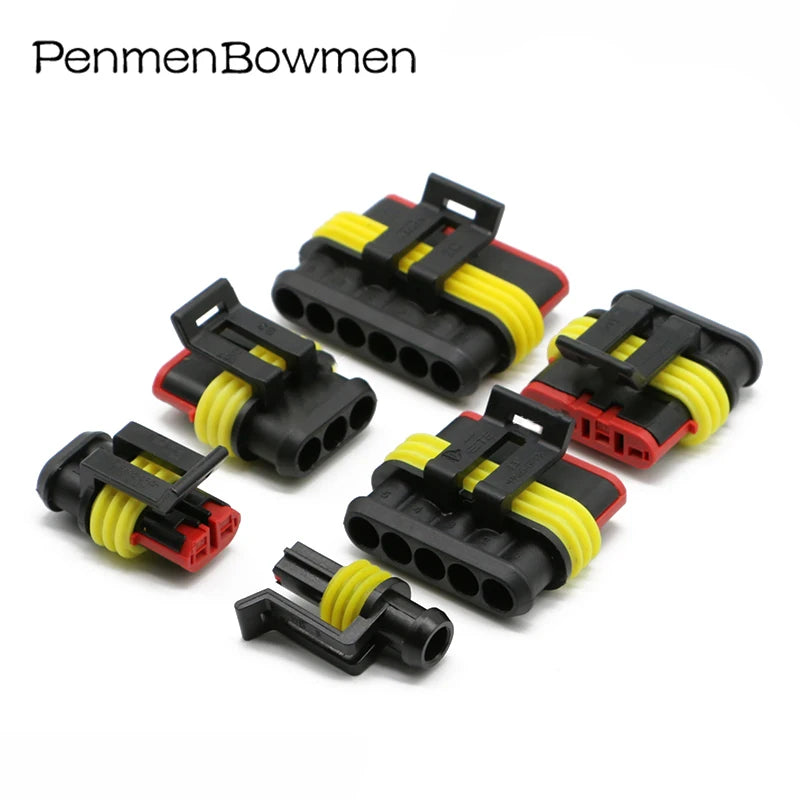 1 Set 1 2 3 4 5 6 Pin Auto Xenon Lamp Electrical Cable Connectors Waterproof Female Male Wire Harness Plug for Car Motorcycle