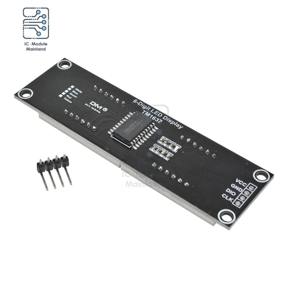 4/6-Digit 0.56 Inch 7 Segments Digital Tube Clock Module Double Dots LED Display TM1637 Blue Yellow White Green Red For Arduino