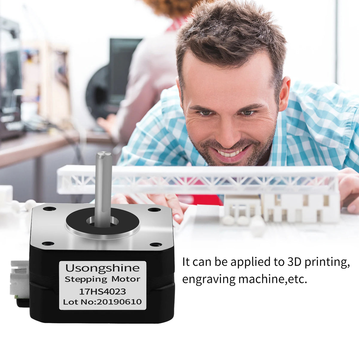 Usongshine Nema17 Stepper Motor 17HS4023 42BGYH 4-lead 1.0A 13N.cm For CNC Laser Engraving Machine 3D Printer