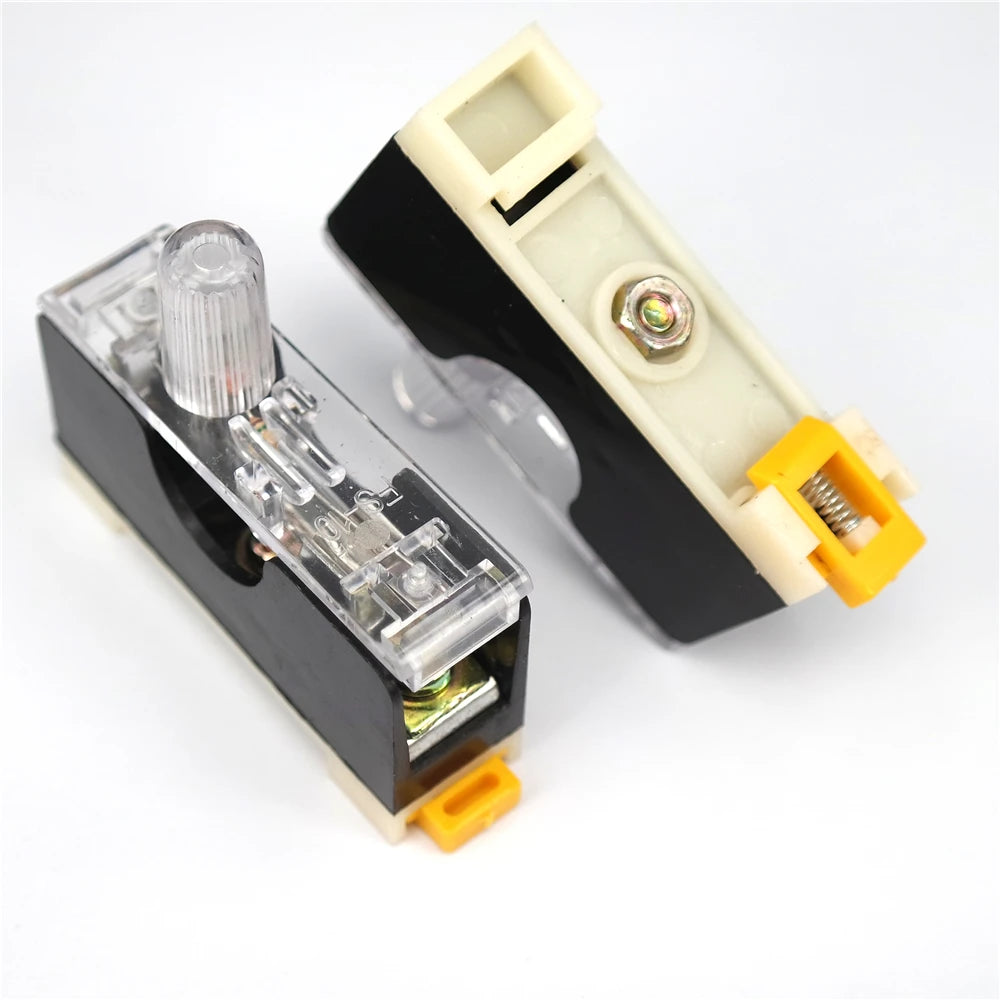 FS-101 Din Rail Mount Single Pole 6X30mm 10A Fuse Holder Glass Fuse Tube Fuse Casing Fuse socket with indicator light FuseHolder