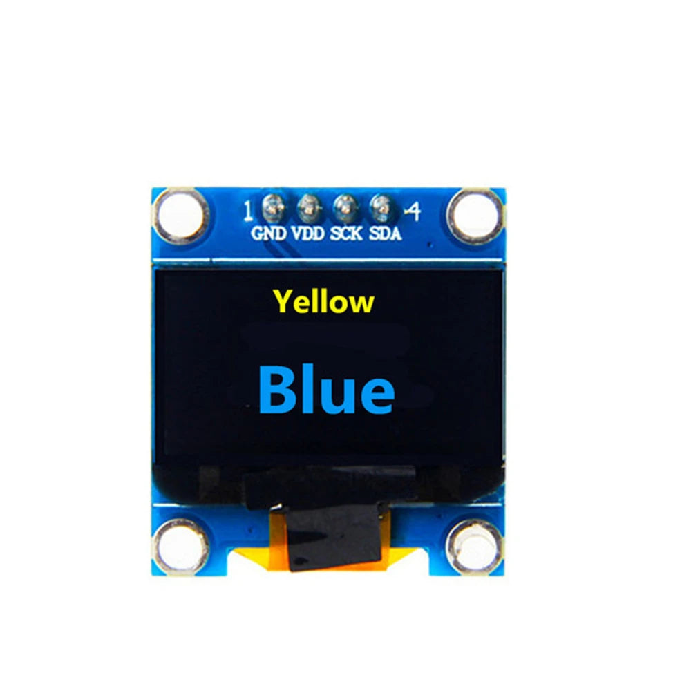 0.96 inch OLED SPI/IIC Serial White/Blue/Yellow OLED Display Module 128X64 I2C SSD1306 12864 LCD Screen Board GND VDD SCK SDA