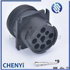 9 pin waterproof auto connector Diagnosctic Tool  circular Connector HD16-9-1939P HD16-9-1939S for Track J1939 For Deutsch