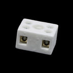 5PCS /Lot 2 Postion 5 Hole Ceramic Wiring Terminal Block High Frequency Porcelain Dual Row Wire Connector