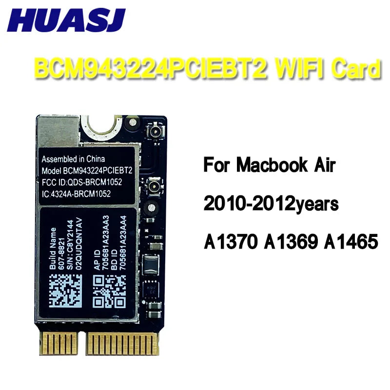BCM943224PCIEBT2 300Mbps 2.4&5G WiFi bluetooth 4.0 Mini PCIe Network Card for Mac OS Macbook Air A1370 A1369 A1465 A1466