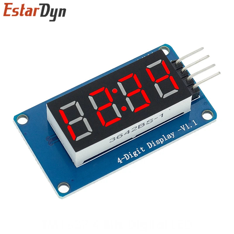 TM1637 4 Bits Digital LED Display Module For 7 Segment 0.36Inch Clock RED Anode Tube Four Serial Driver Board Pack