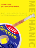 10pcs/Lot Mechanic Solder Wick Remover Desoldering Braid Wire Sucker Cable Wire 1.0/1.5/2.0/2.5/3.0/3.5/4.0mm Welding Accessory